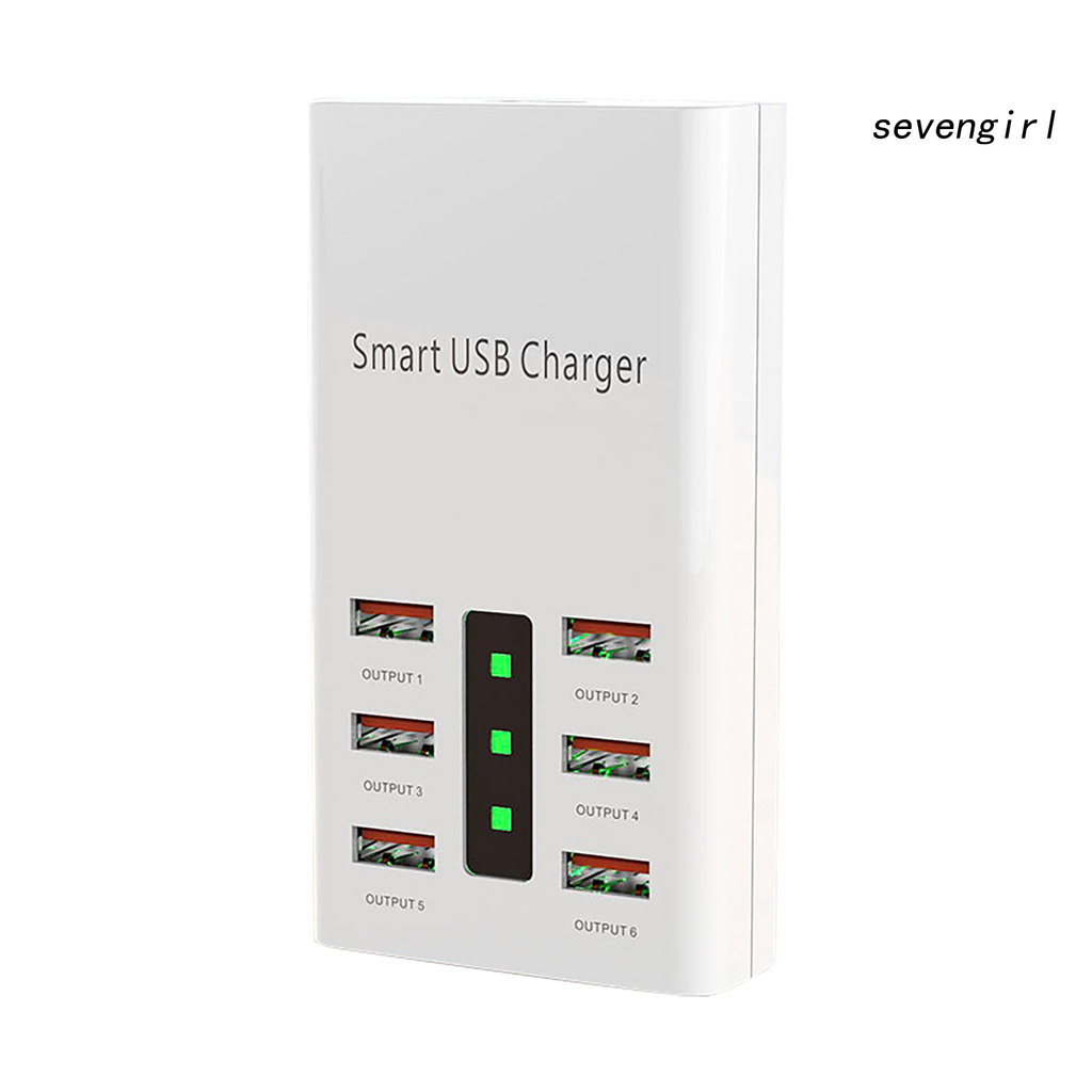 Bộ Sạc Để Bàn Đa Năng Với 6 Cổng Usb