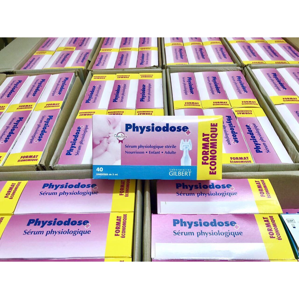 NƯỚC MUỐI SINH LÝ PHÁP HỒNG 40 ống physiodose (date xa)