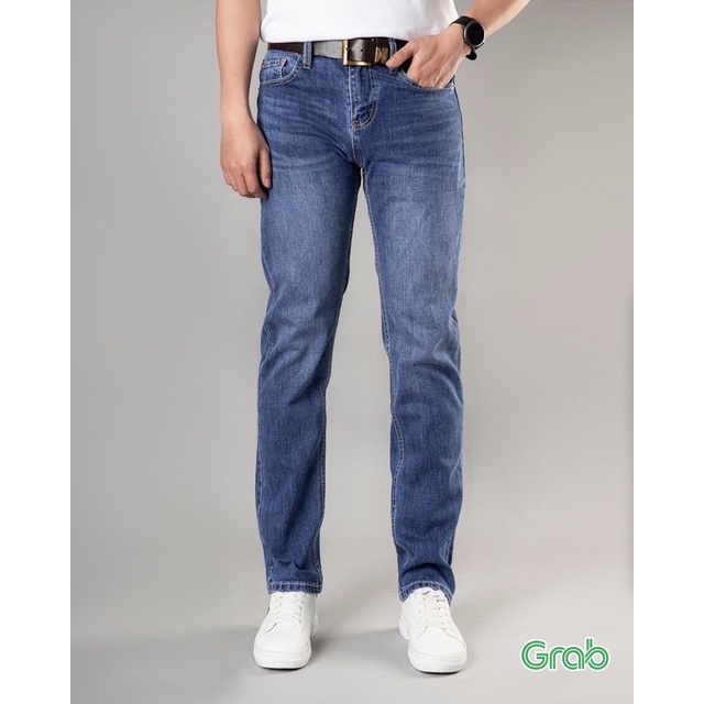 Quần jean nam cao cấp xanh wax xuất xịn Quần bò nam đẹp vnxk thời trang Jeans co dãn Ống đứng cao cấp HAIAN JEAN