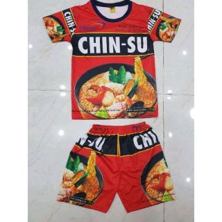 Quần áo mỳ tôm ảnh thật vải thun 3D thái