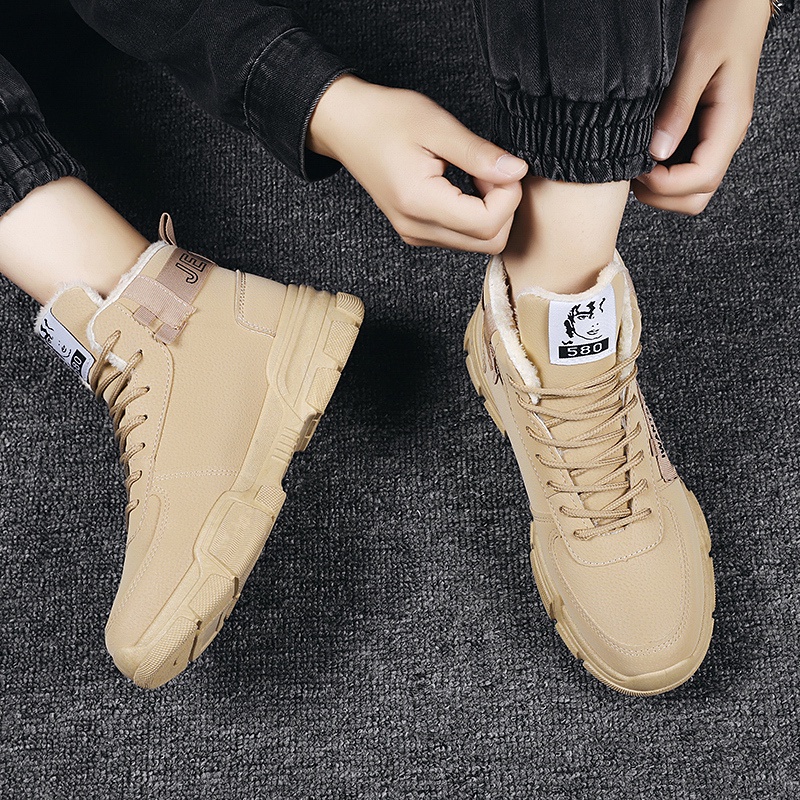 Giày bốt da lộn lót lông thời trang cho nam | BigBuy360 - bigbuy360.vn