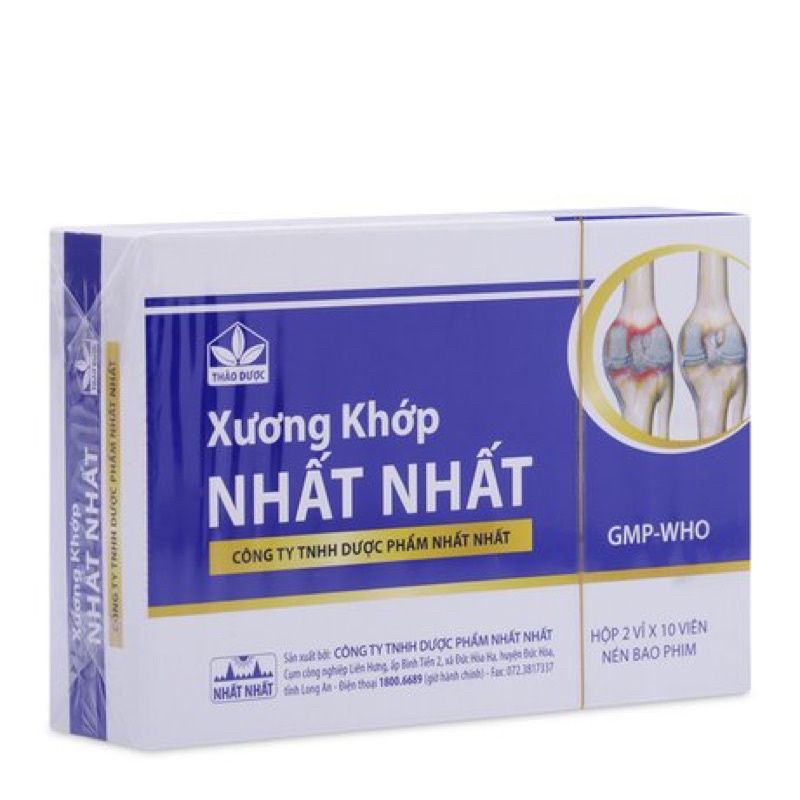 Phong tê thấp Nhất Nhất hộp 30 viên - Xương Khớp Nhất Nhất hộp 20 viên hỗ trợ phòng ngừa và giảm nhẹ thoái hóa khớp