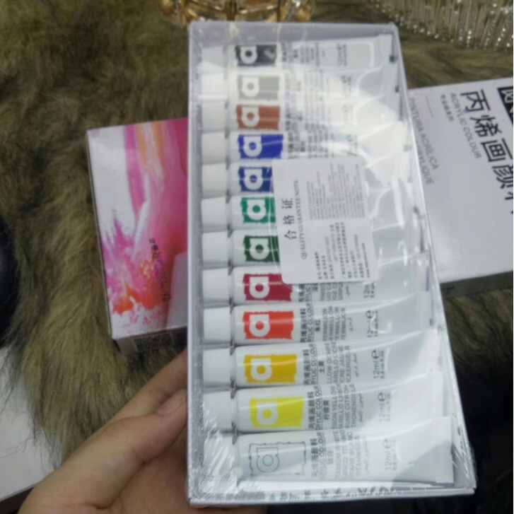 set 12 màu bột bản ( dạng tuýt)