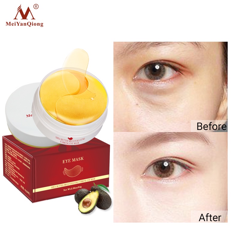 Hộp 60 Miếng Mặt Nạ Mắt MeiYanQiong 84g Chiết Xuất Từ Bơ Hạt Mỡ Và Collagen Dưỡng Ẩm