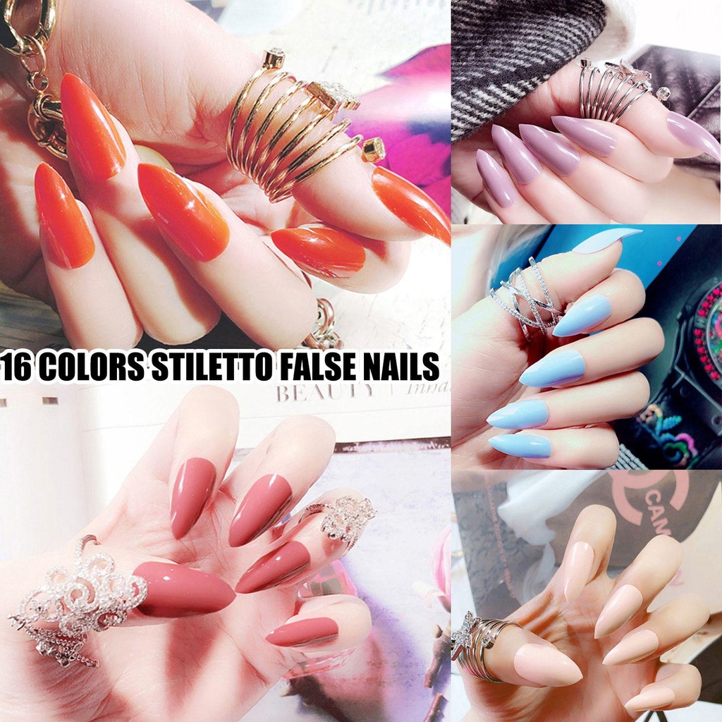 Hộp 24 Móng Tay Giả Trang Trí Nghệ Thuật