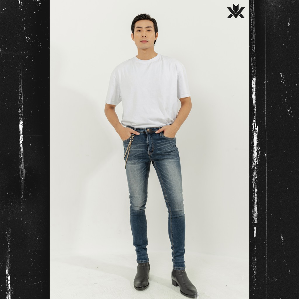 QUẦN SKINNY JEANS MÀU DEEP SEA/ DEEP SEA DESTROYED