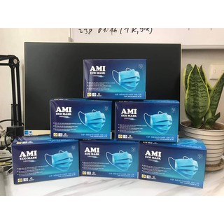 [CHÍNH HÃNG] Khẩu Trang Y Tế AMI MẦU XANH Hộp 50 chiếc - 4 lớp kháng khuẩn . Có Giấy Kiểm Định Của Bộ Y Tế .