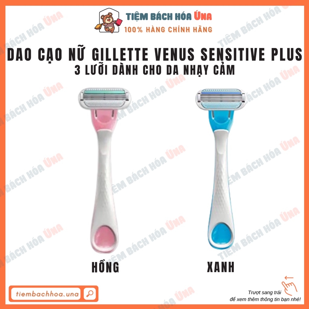 Dao cạo nữ Gillette Venus Sensitive cho da nhạy cảm 3 lưỡi - mẫu mới