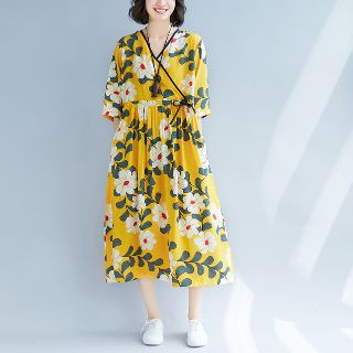 Váy thô maxi họa tiết hoa