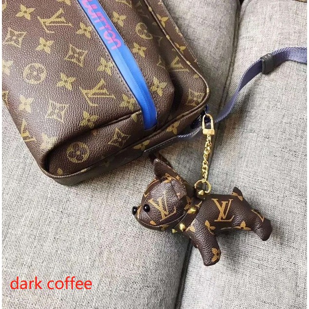no box--Móc khóa hình cún họa tiết LV thời trang với 5 màu sắc