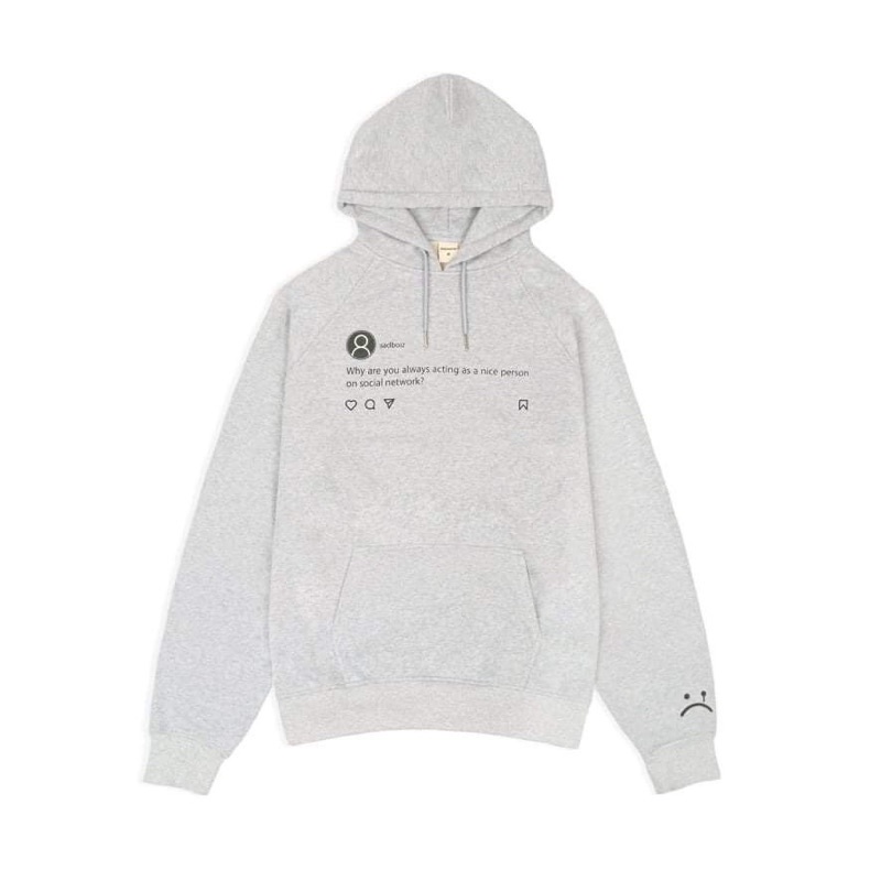 Áo hoodie SADBOIZ SADTAGRAM BLACK/GRAY/SADBOIZAINTCRY