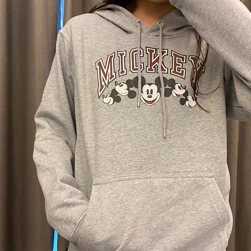 Áo hoodie ZHELIHANGFEI tay dài form rộng in họa tiết hoạt hình thời trang cho nữ