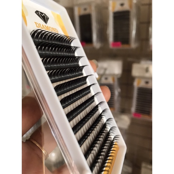 Mi Hoa Hồng Đen,Dùng Nối Mi Thiết Kế, Volume, Classic, Tạo Fan_ Mi Hoa Sơn Trà Dày 0,07mm Mi Bao Đẹp, Bắt Keo Cực Tốt