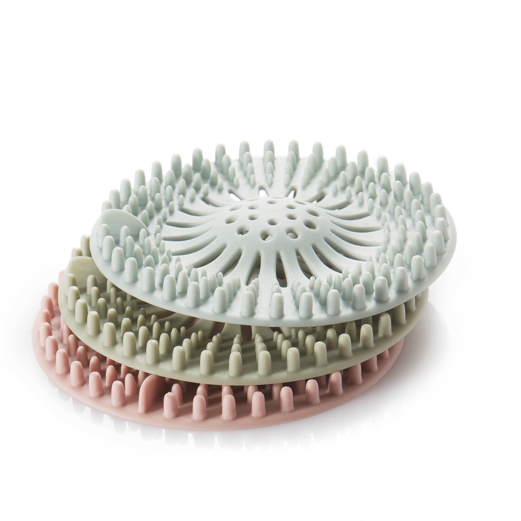 Nắp thoát nước tròn bằng silicon Vỏ Bọc Lọc Rác Bồn Rửa Chén/Phòng Tắm Bằng Silicon Tiện Dụng Miếng silicon chặn rác lọc rác bồn rửa chén bát, cống thoát nước nhà tắm Living C , ngăn ngừa tắc cống hiệu quả Phòng Tắm Tiện Dụng Lưới lọc chặn rác thải bồn