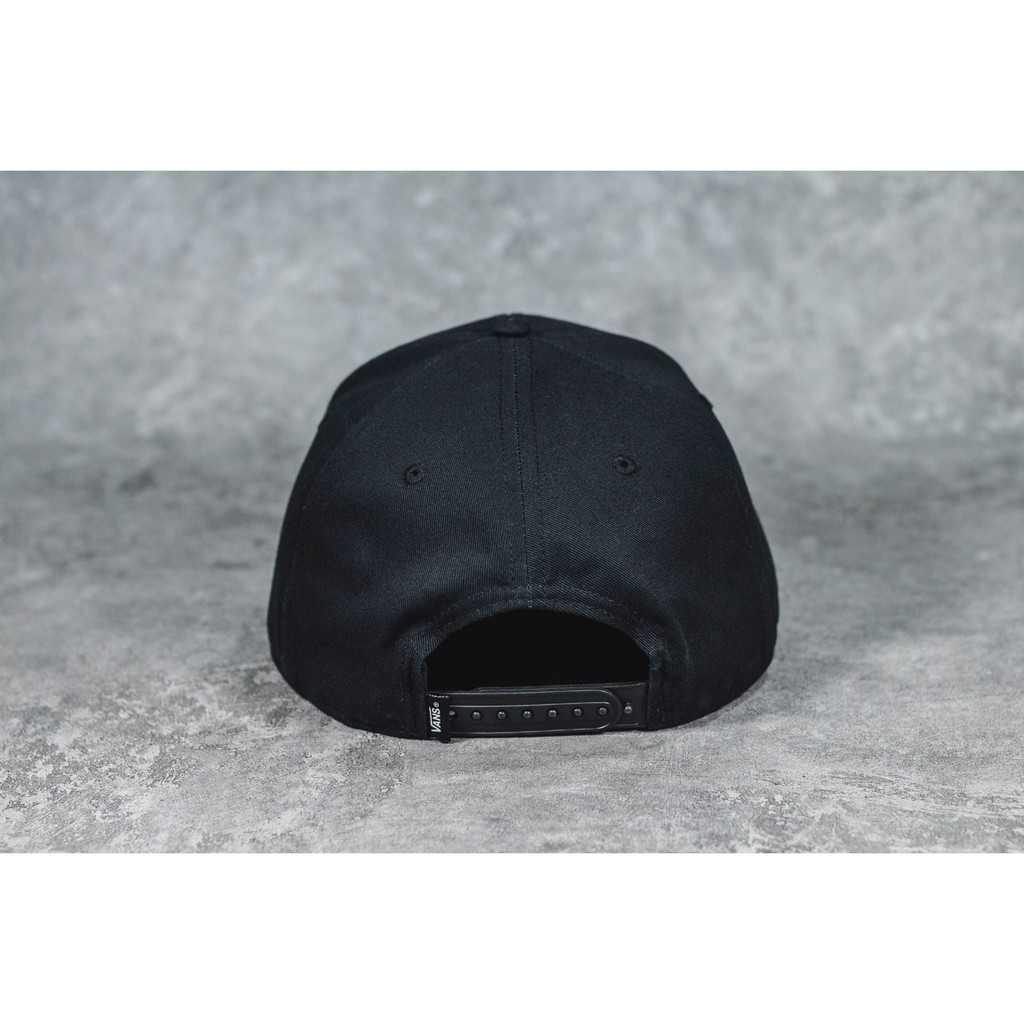 Nón Lưỡi thẳng đen + hồng  [snapback Vans]