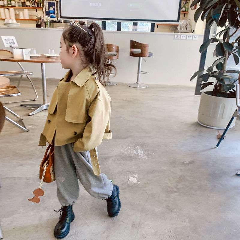 Áo khoác dáng rộng phong cách Hàn Quốc thời trang mùa thu cho bé gái