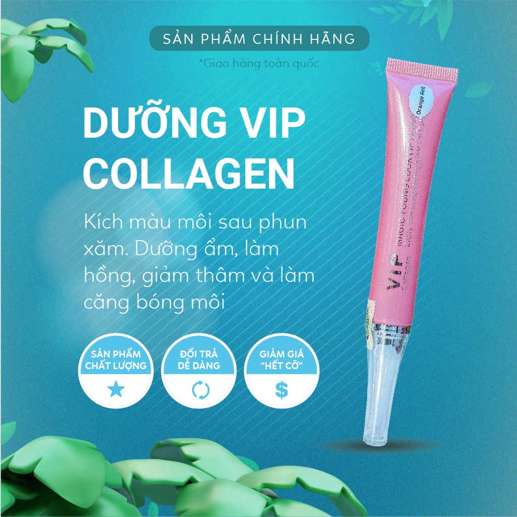 Dưỡng Kích Màu Môi Sau Phun Xăm Vip Collgen, Son Dưỡng Có Màu, Dưỡng Hồng Môi - Tuýp 20ml