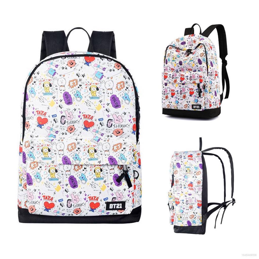 Ba Lô Du Lịch Sam BTS BT21 Làm Quà Tặng Cho Bạn Gái TATA RJ COOKY CHIMMY KOYA MANG Đi Du Lịch