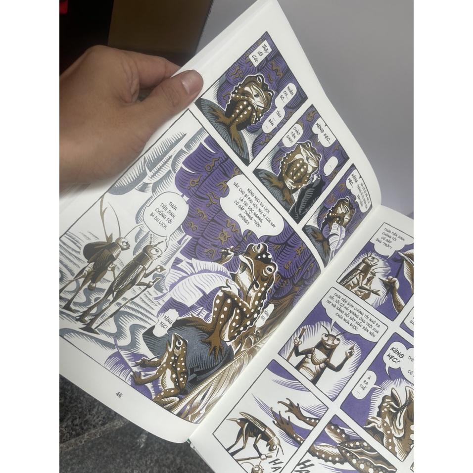 Sách NXB Kim Đồng - [bản comic của Tạ Huy Long] DẾ MÈN PHIÊU LƯU KÝ – Tô Hoài -  bìa cứng in màu