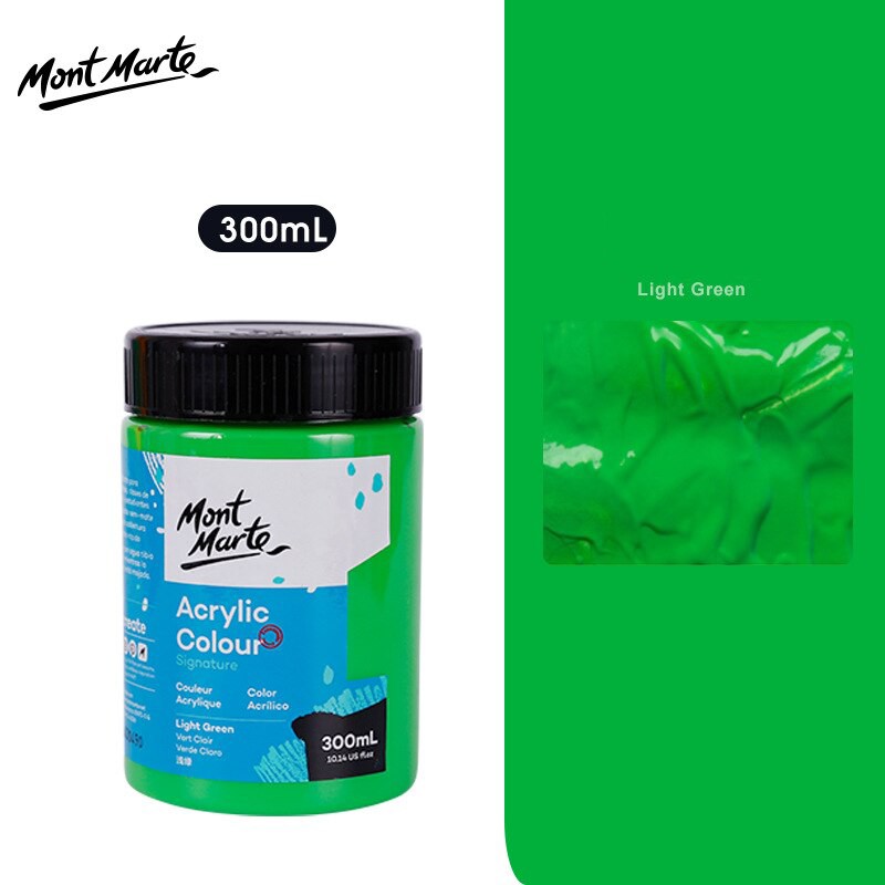 Màu Acrylic Mont Marte 300ml - Light Green - Acrylic Colour Paint Signature 300ml (10.1oz) - MSCH3022