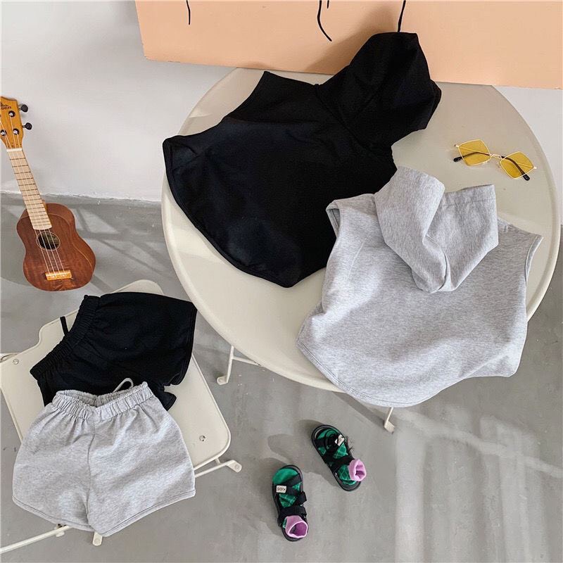 Bộ Hoodie Ba Lỗ Cho Bé Trai Và Bé Gái In Hình Chuột Mickey Heri Kids