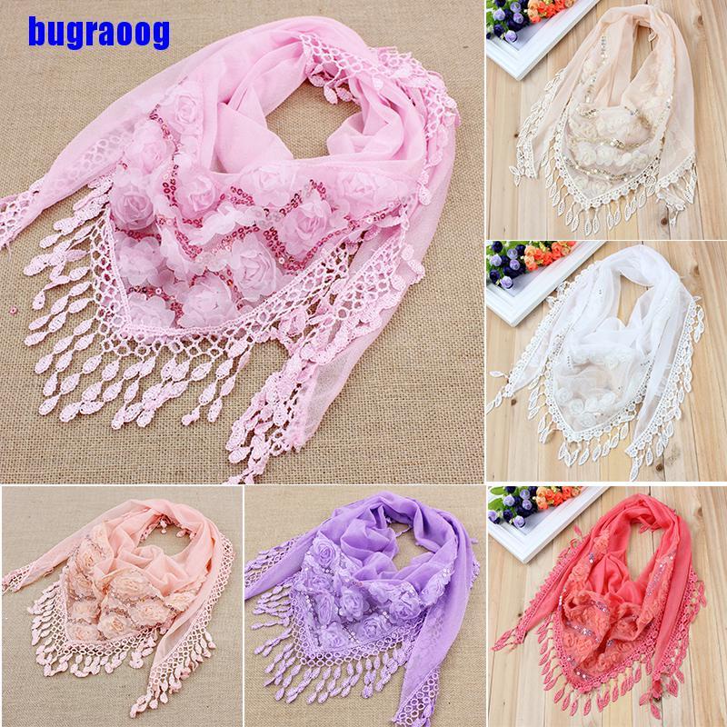 Khăn Choàng Cổ Vải Lụa Thêu Họa Tiết Cho Nữ | BigBuy360 - bigbuy360.vn