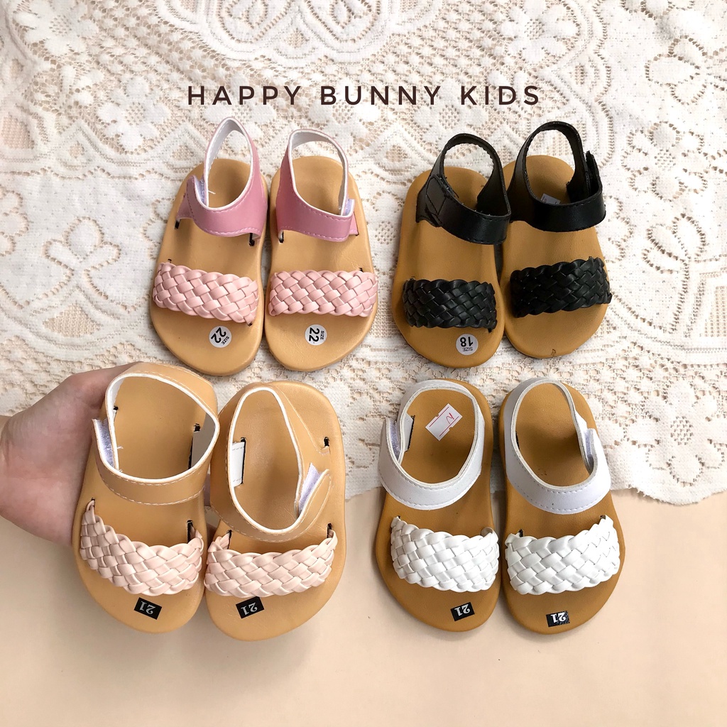 Dép Sandal Quai Ngang Tết Đế Mềm Chống Trượt Nhiều Màu Cho Bé KB120