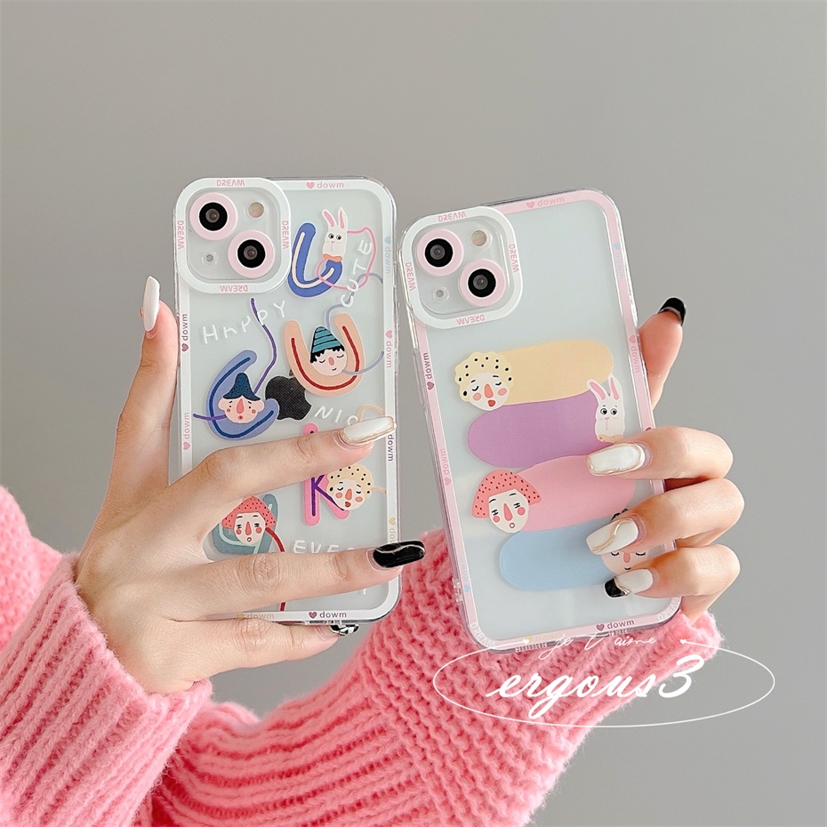 Ốp Điện Thoại Họa Tiết Hoạt Hình Nhiều Màu Sắc Cho iPhone 13 12 11 Pro Max SE2020 X XR Xs Max 7 8