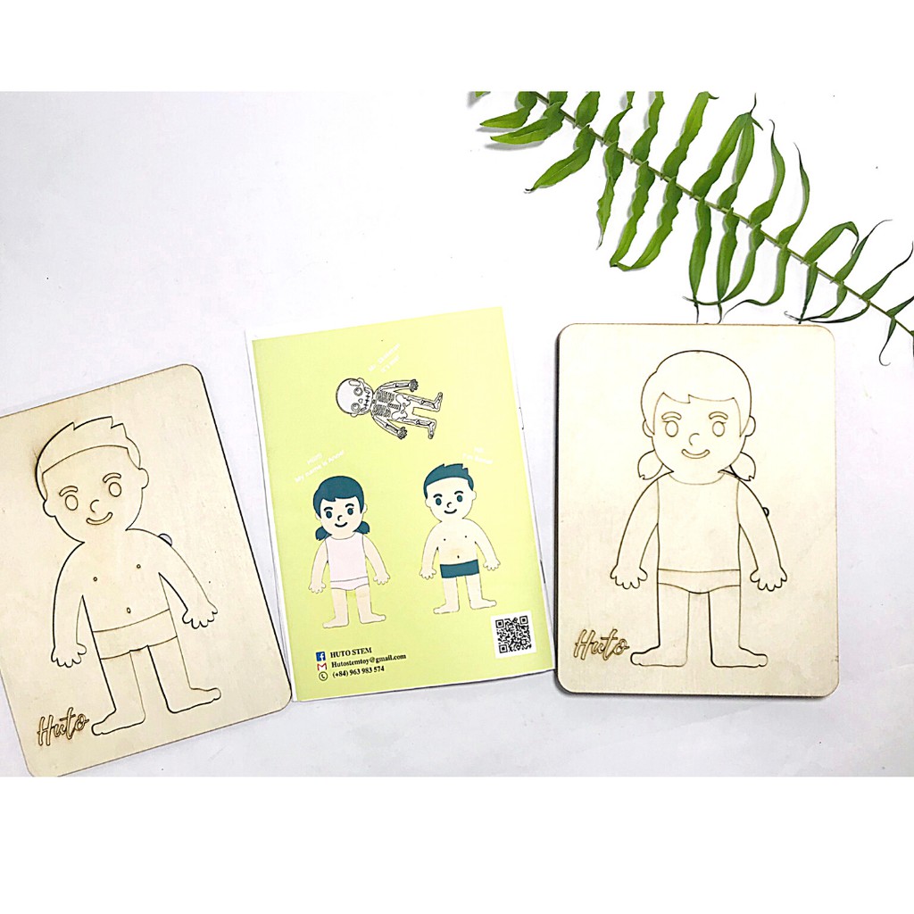 Đồ Chơi Tranh Ghép Cơ Thể Người 3D Bằng Gỗ