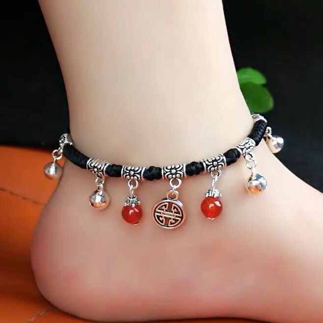 Lắc Chân Dây Bện Màu Đỏ Thời Trang Cho Nữ | BigBuy360 - bigbuy360.vn