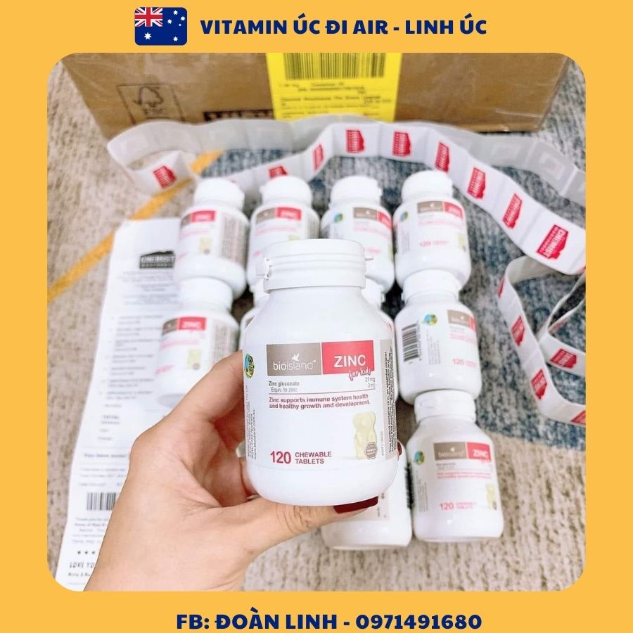 Kẽm Bio Island Zinc cho bé 🔥Hàng chuẩn Úc🔥Bổ sung kẽm cho bé 120V