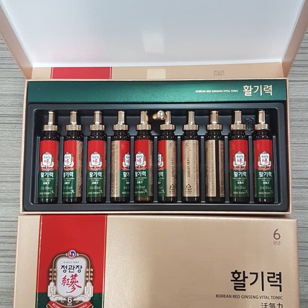 [Hàng công ty nhập khẩu] Nuớc uống bổ dưỡng hồng sâm Hwal Gi Ruk 10 ống - Cheong Kwan Jang KGC giảm căng thẳng, mệt mỏi