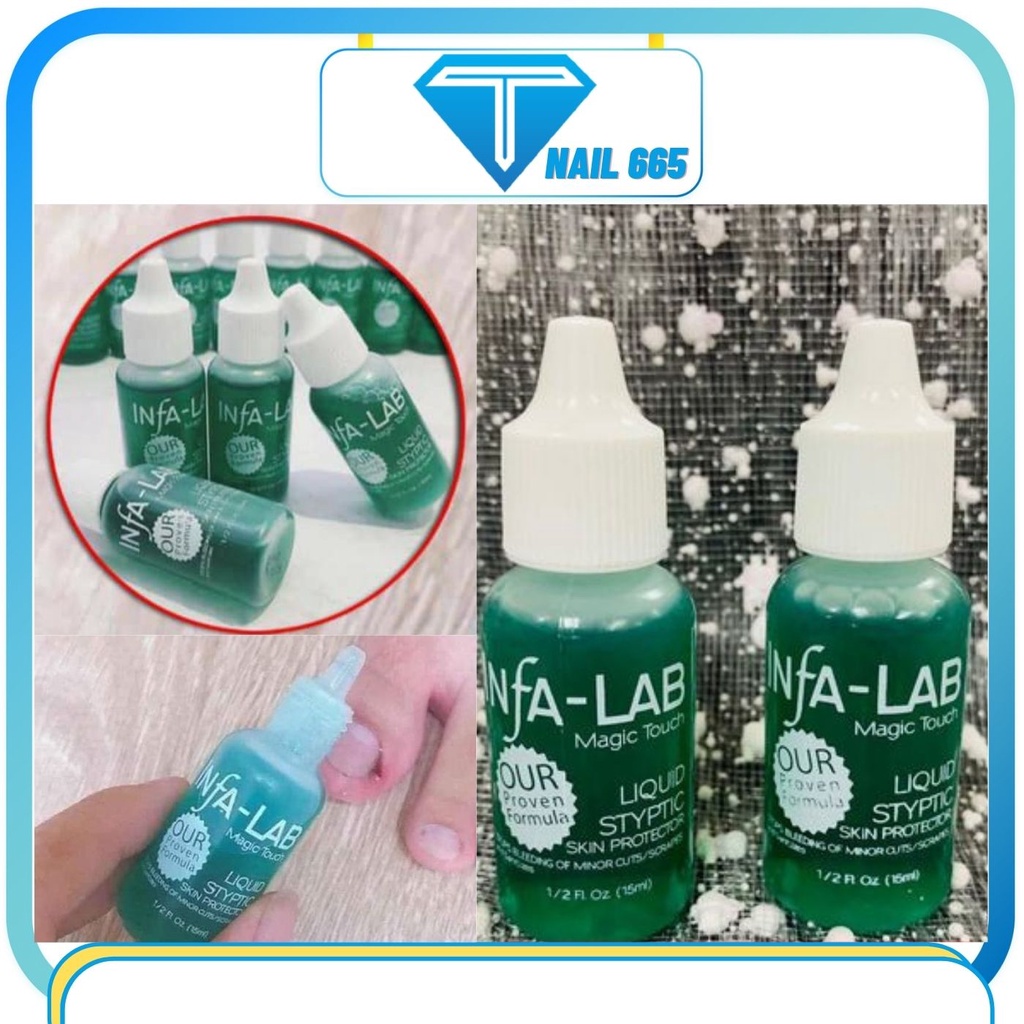 Dung dịch cầm máu INFA-LAB lọ 15ml , Cầm máu móng nail khi nhặt da lấy khóe tay chân