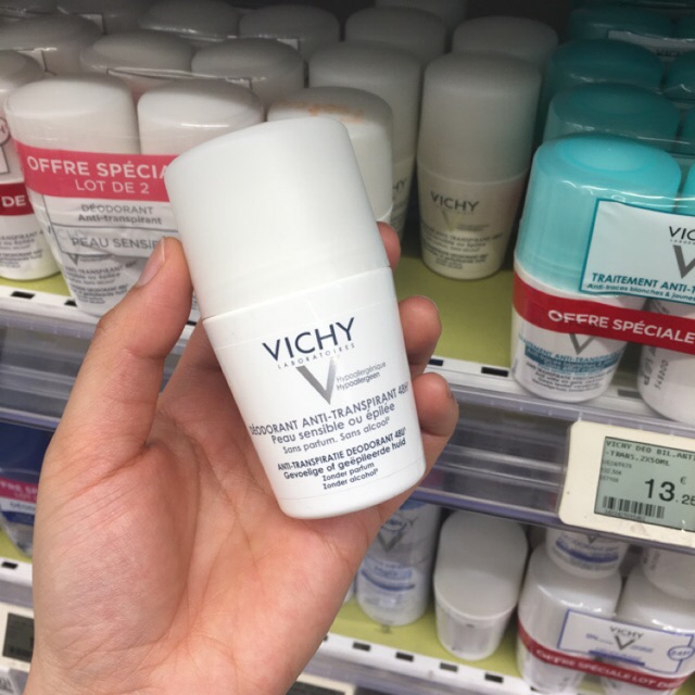 Lăn khử mùi Vichy trắng 1 lọ 50ml