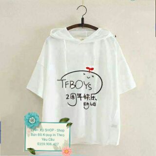 Áo hoodie ngắn tay TFBOYS in theo yêu cầu