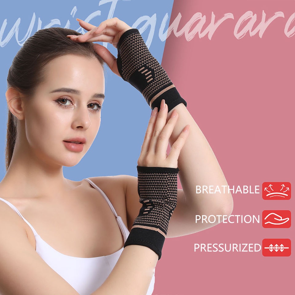 Đôi găng tay sợi đồng hỗ trợ giảm đau nhức cổ tay chuyên dụng