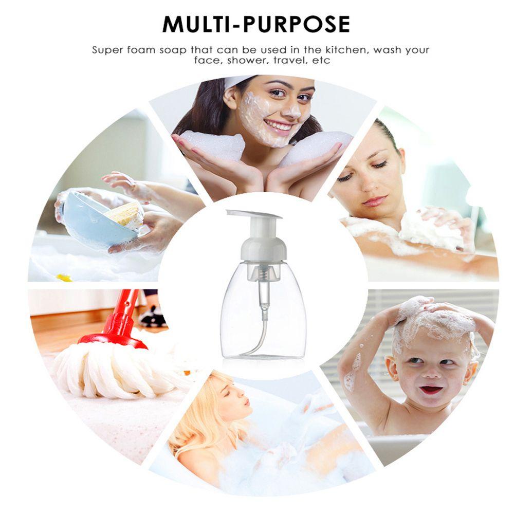 Set 5 Chai Nhựa Rỗng Trong Suốt Dạng Nhấn Đựng Dầu Gội Sữa Tắm Tiện Dụng