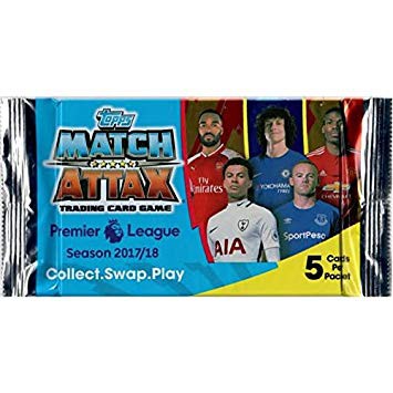 Gói thẻ cầu thủ sưu tầm Match Attax EPL Ngoại hạng Anh mùa 17/18 Gồm 5 thẻ