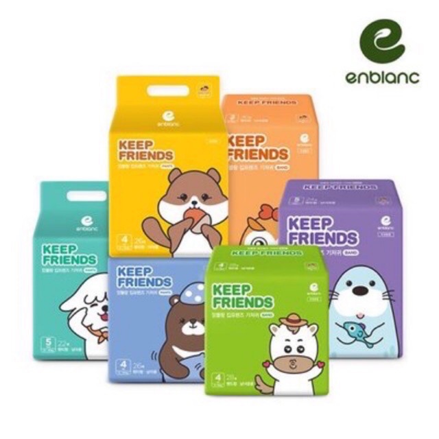 TÃ BỈM ENBLANC KEEP FRIENDS NỘI ĐỊA HÀN QUỐC ĐỦ SIZE DÁN/QUẦN S40/M32/L28/XL24