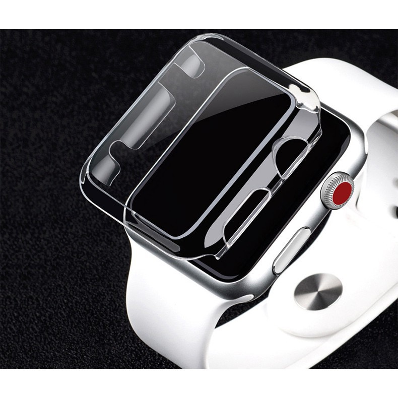 Ốp mặt trong suốt bảo vệ cho đồng hồ thông minh Apple Watch Series 1/2/3/4/5 6 SE (38/42mm)