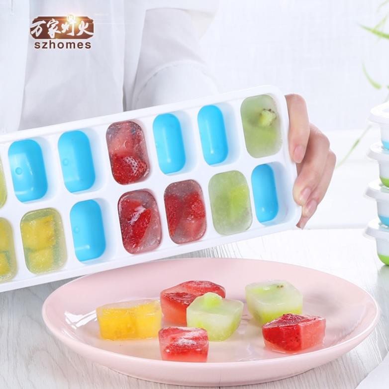 Khay đá ĐẾ SILICON có nắp đậy, khay trữ đông tiện lợi- QATE0120