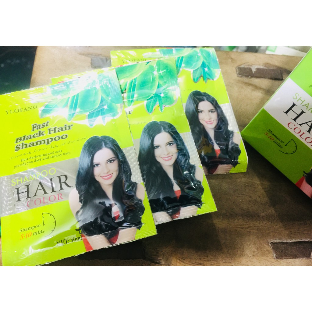 Dầu gội đen tóc OLIVE - BLACK HAIR SHAMPOO - 1 Hộp/ 10 Gói