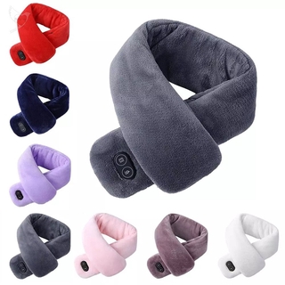 [d] USB Heating Scarf Women Men Thick Warm Electric Heated Neck Warmer Scarf For Outdoor Camping Hiking Cycling