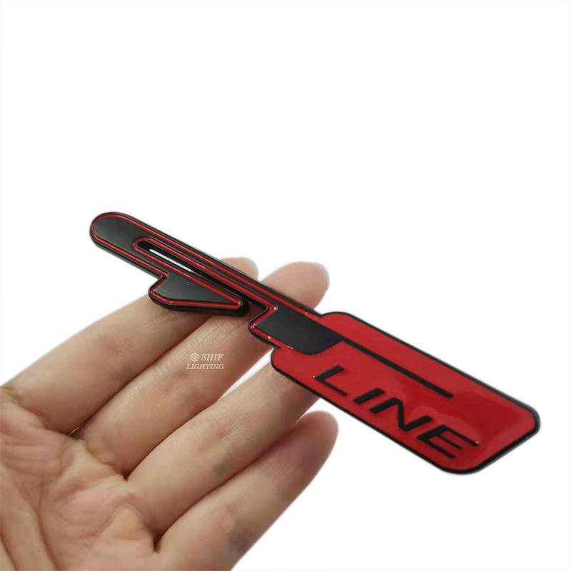 Miếng dán logo GT LINE bằng kim loại dành cho trang trí xe hơi