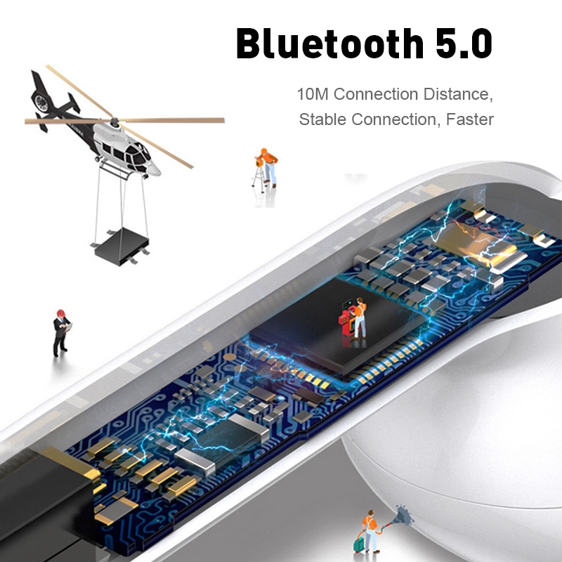 Bộ tai nghe Bluetooth không dây i9s TWS kèm hộp sạc pk i7s i8 i10