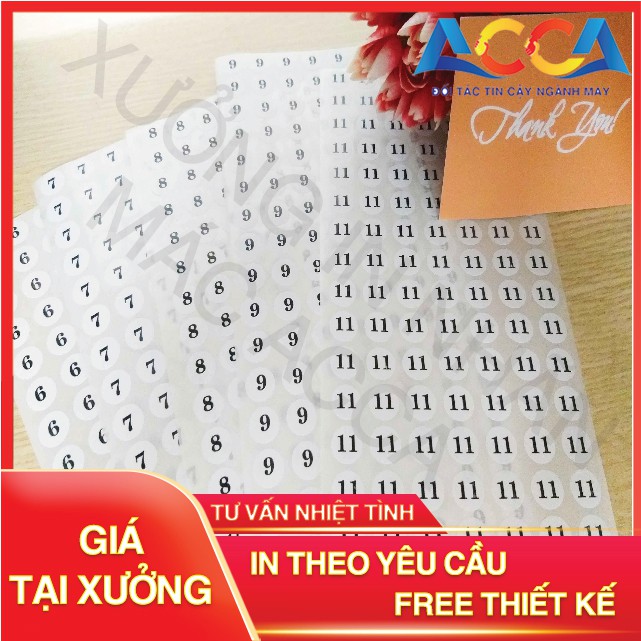 [ Sale Sập Sàn ] Tem Dán Size Số Quần Áo_140 Miếng Decal Dán Sô Quần Áo, Giầy Dép_Nhận In Tem Nhãn Mác Theo Yêu Cầu