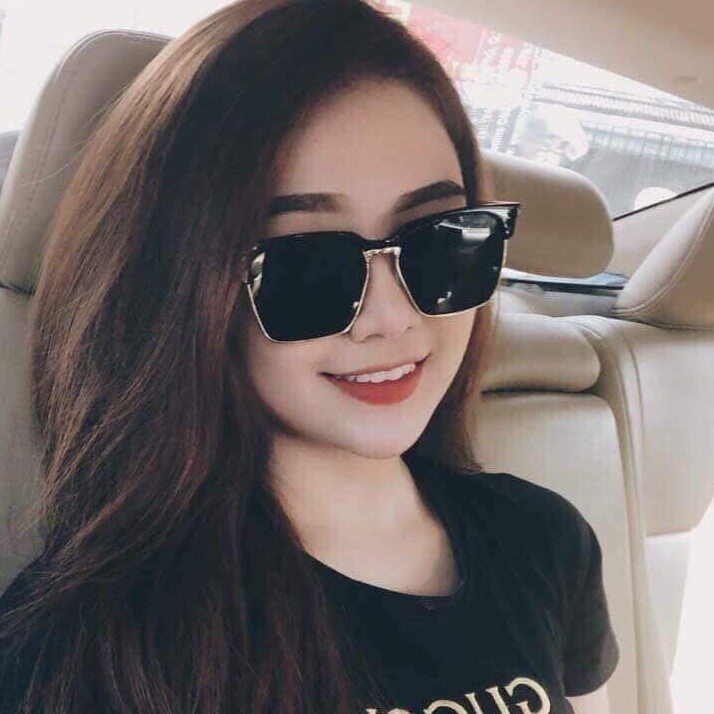 Kính V Vuông Chân Vàng Nam Nữ Cực Chất