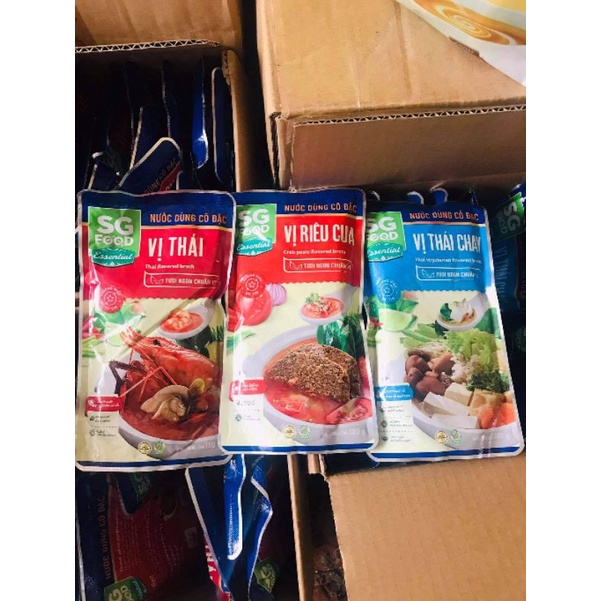 Nước lẩu cô đặc SGFOOD Vị thái, riêu cua, thái chay