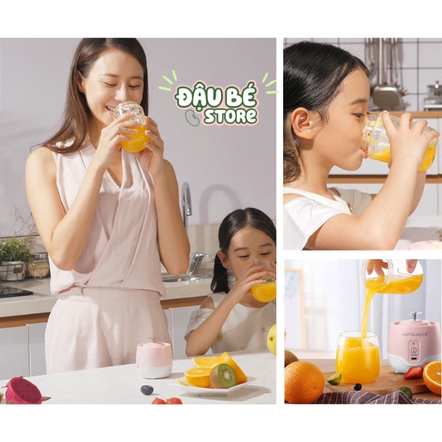 MÁY XAY SINH TỐ HONGUO CẦM TAY MINI SẠC PIN CỔNG USD HÀNG CHÍNH HÃNG - MÁY SAY CẦM TAY ĐA NĂNG MINI 300ML - DAUBE- GD004