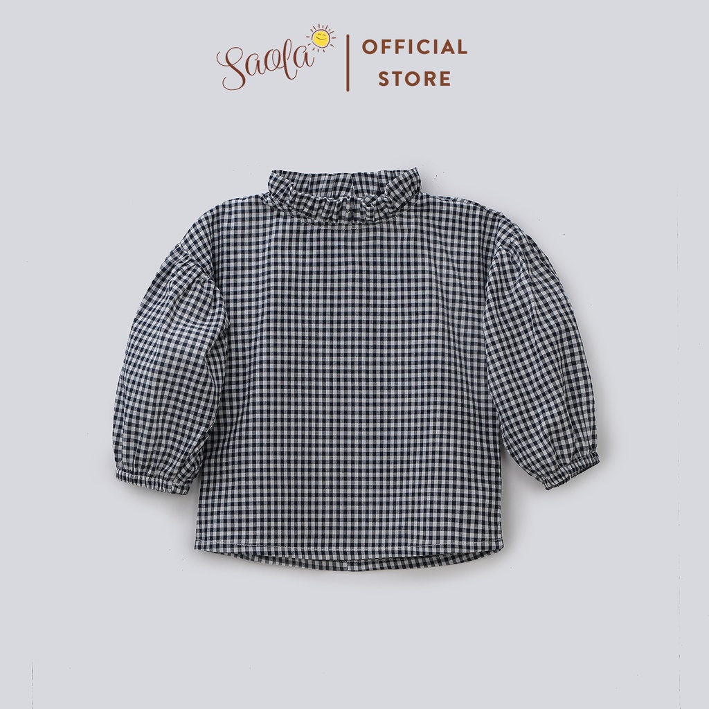 Áo Bé Gái Tay Dài Cổ Bèo Đứng - LIZZY TOP - TOC015 - SAOLA KIDS CLOTHING